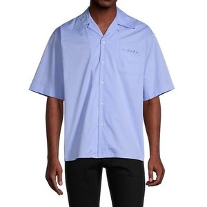 MARNI Boxy Poplin Bowling Shirt with Embroidered Logo